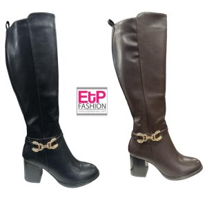Womens Boots In Black And Brown Color Ref:HSUSAN-008H