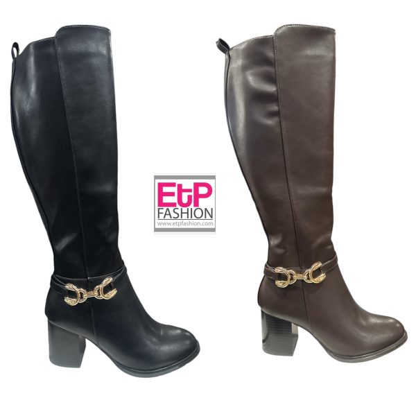 Womens Boots In Black And Brown Color Ref:HSUSAN-008H