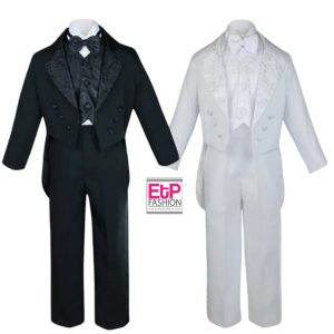 5-Pieces Set For Infantes For Fist Comunion In White And Black