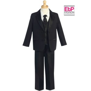 5-pieces Formal Suit For First Comunion In Black