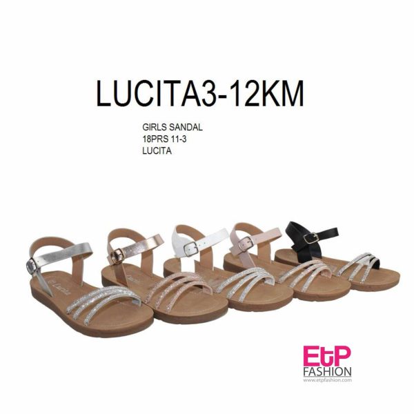 Black sandals for girls Ref:LUCITA3-12KM