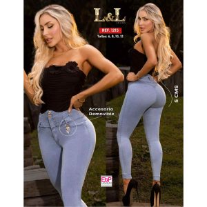 Women's light  blue with glitter jeans