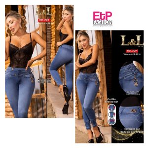women's light blue jeans colombiano