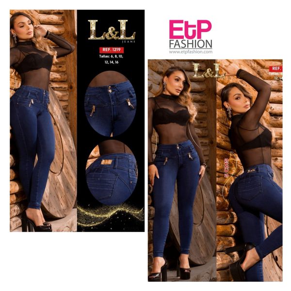 women's dark blue jeans colombiano