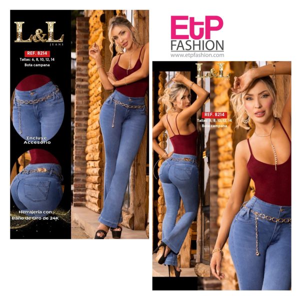 women's light blue jeans colombianos