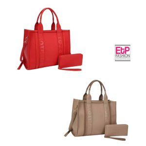 Chic Handbag with Matching Wallet
